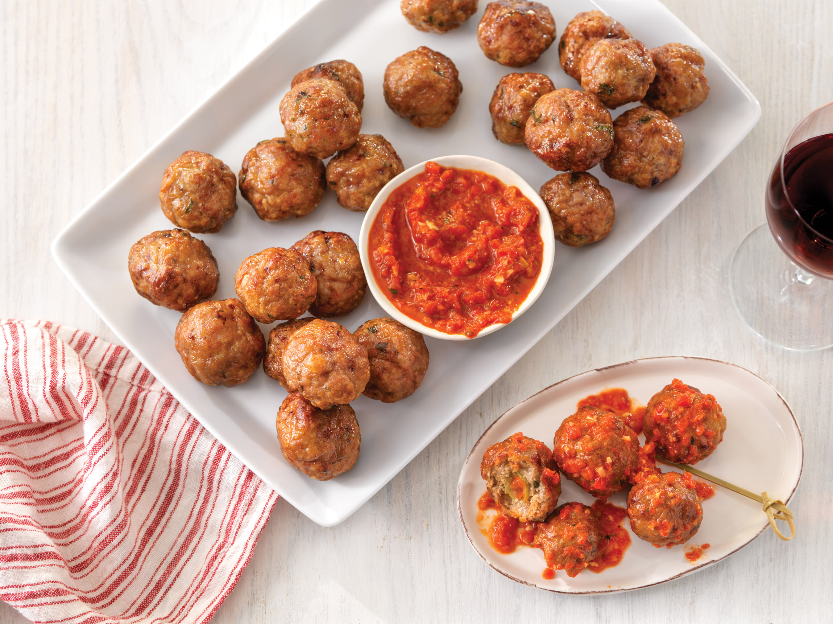 Stuffed Pork Meatballs with Romesco Pork Recipes Pork Be Inspired