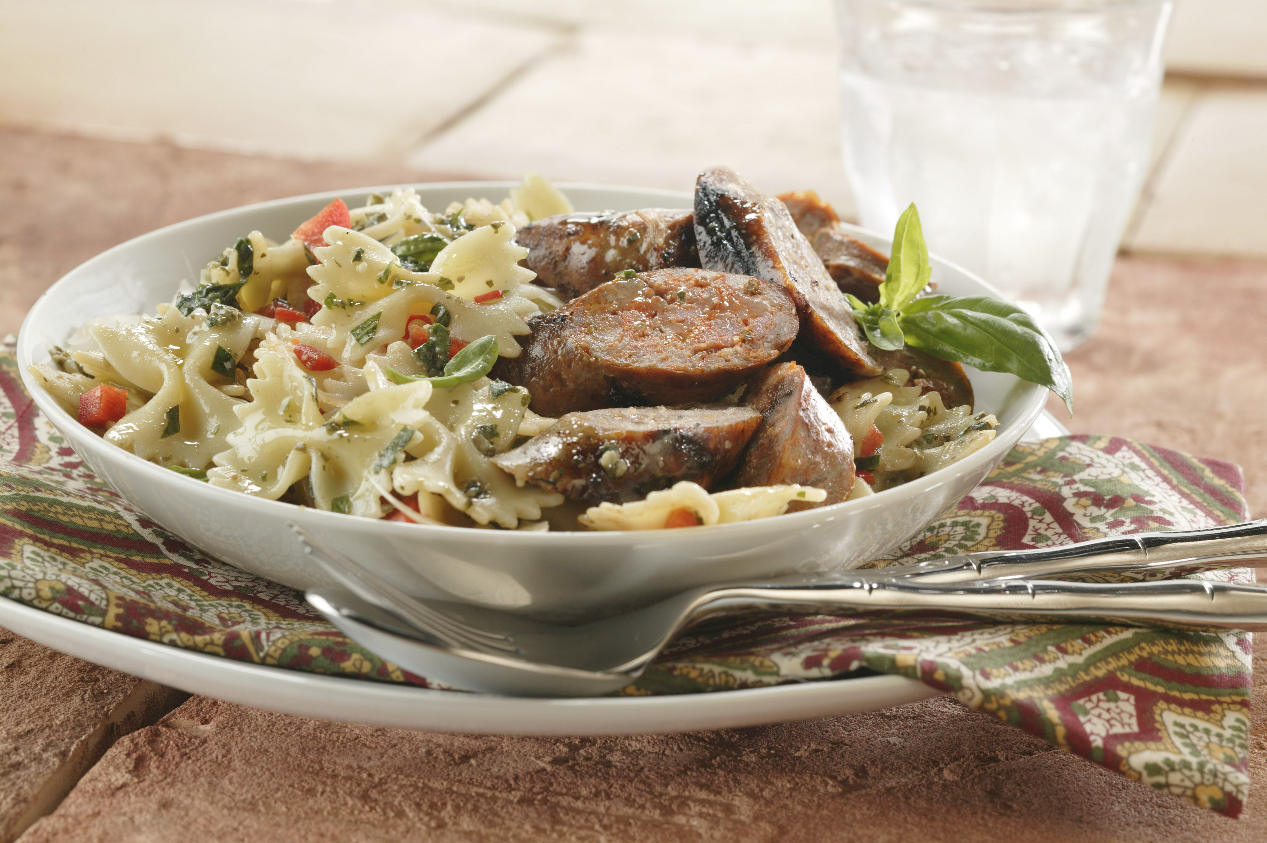 Grilled Sausage and Pesto Pasta Pork Recipes Pork Be Inspired
